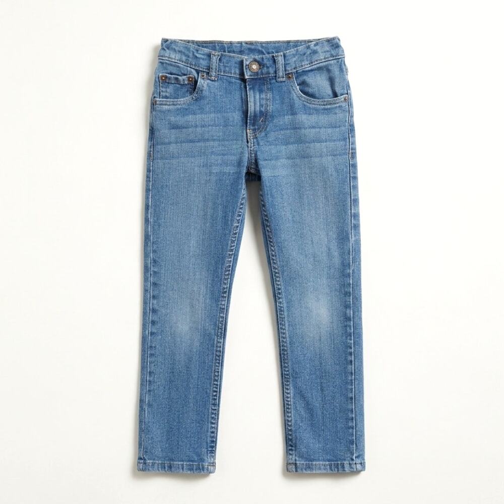 Levi's Stretch Denim 510 Skinny Jeans Medium Wash Blue Adjustable Waist Boys 7